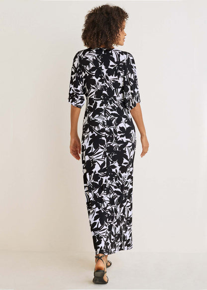 Twist Front Maxi Dress - Exotic Shadow Floral | Fashion | Venus Great Deal