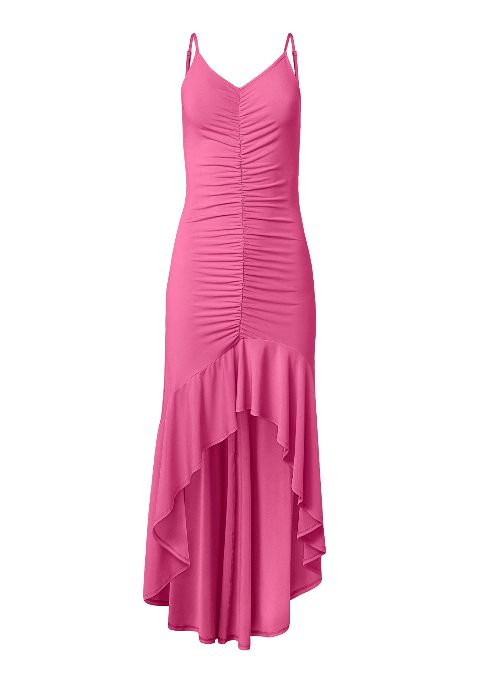 High-Low Ruffle Dress - Pink | Venus Special Offer