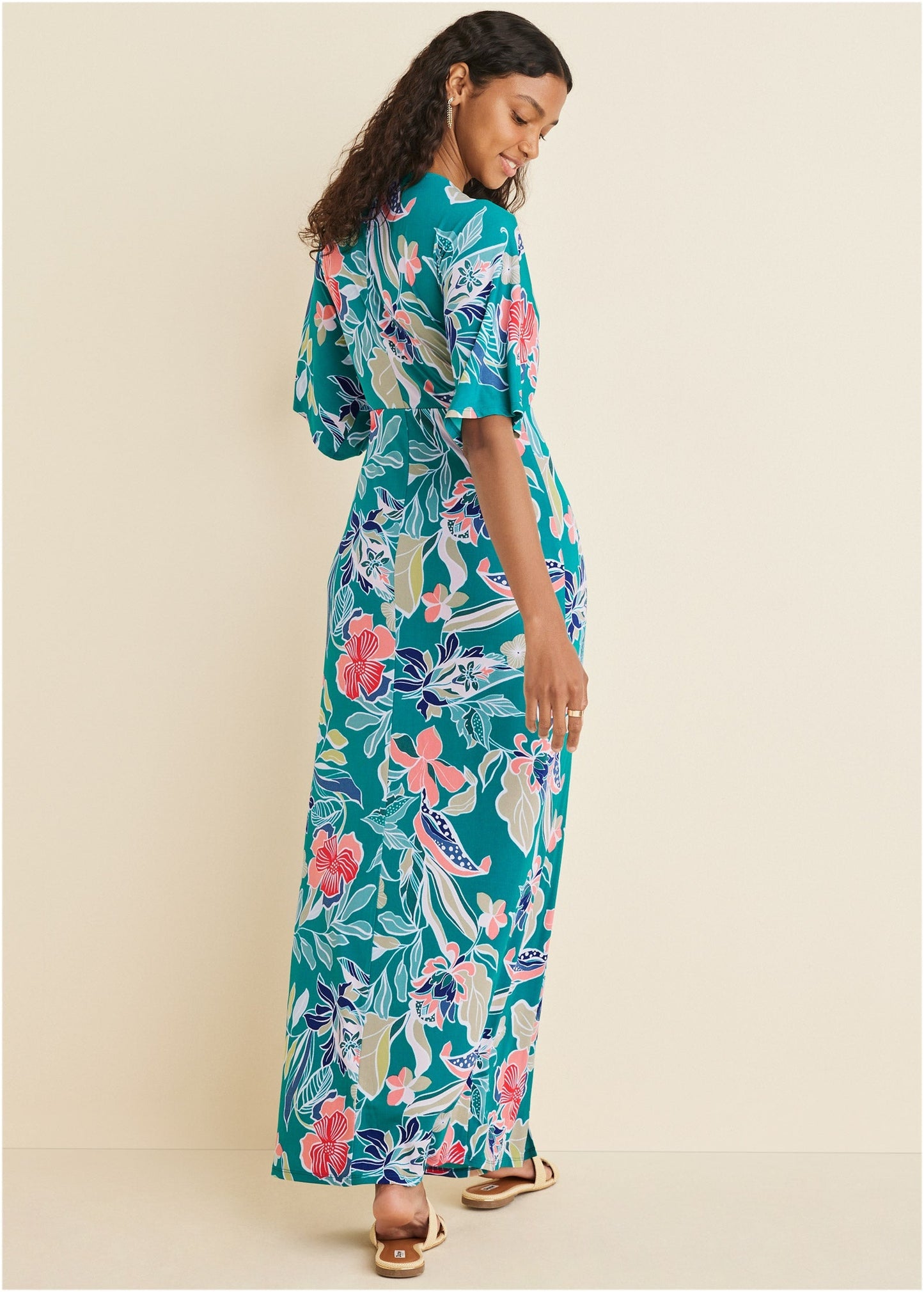 Twist Front Maxi Dress in Paradise Floral | VENUS | Venus Featured
