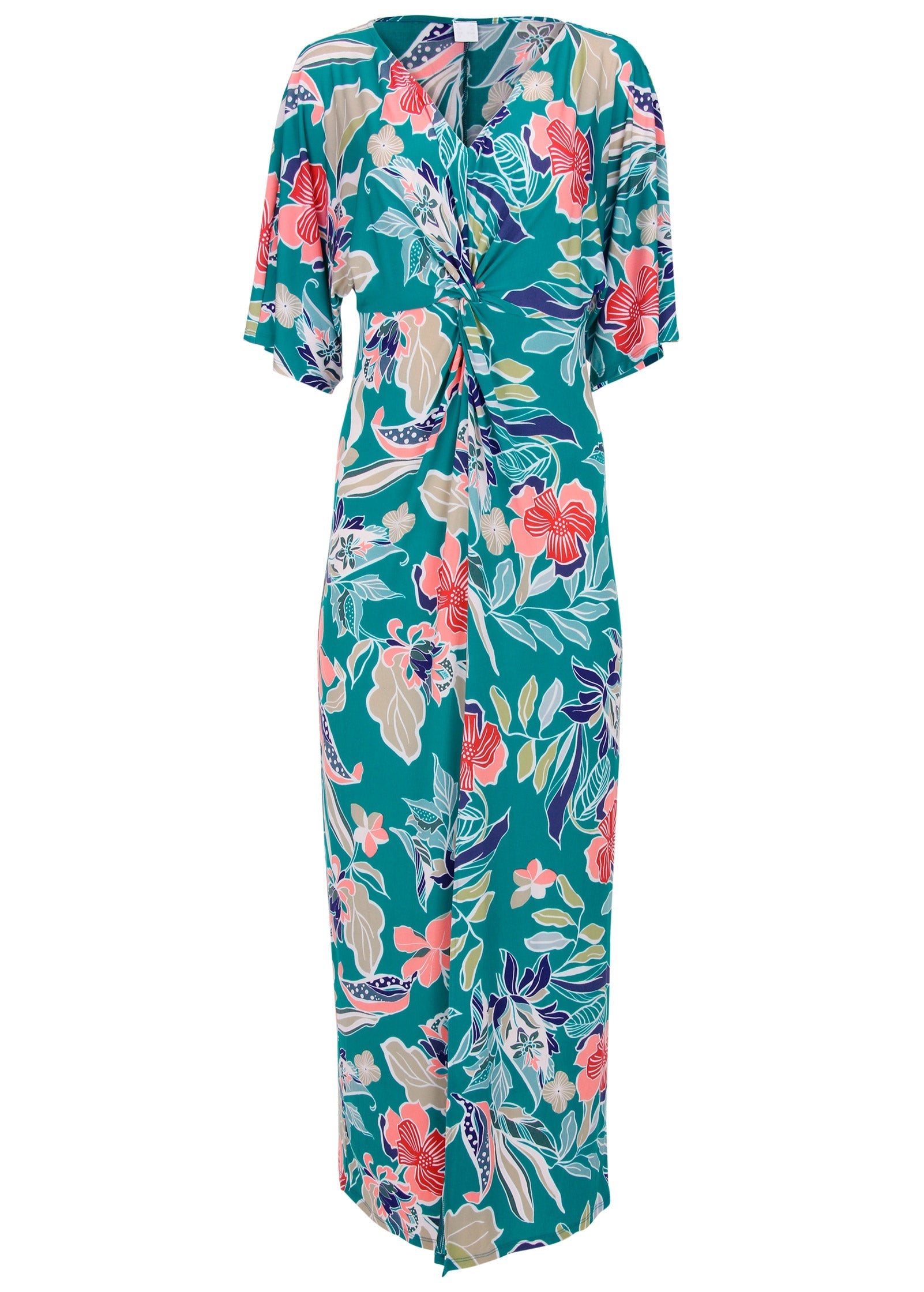 Twist Front Maxi Dress in Paradise Floral | VENUS | Venus Featured