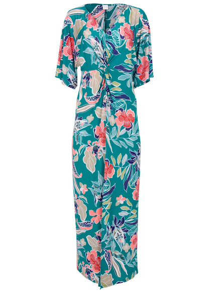 Twist Front Maxi Dress in Paradise Floral | VENUS | Venus Featured