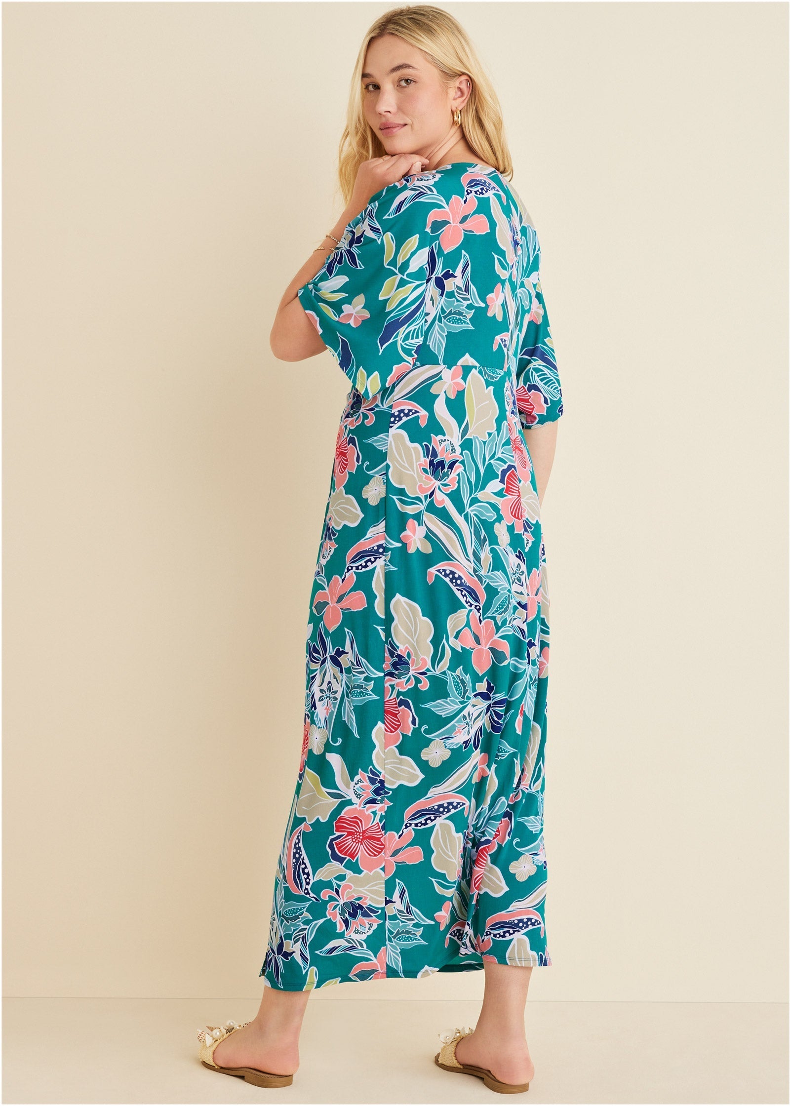 Twist Front Maxi Dress in Paradise Floral | VENUS | Venus Featured