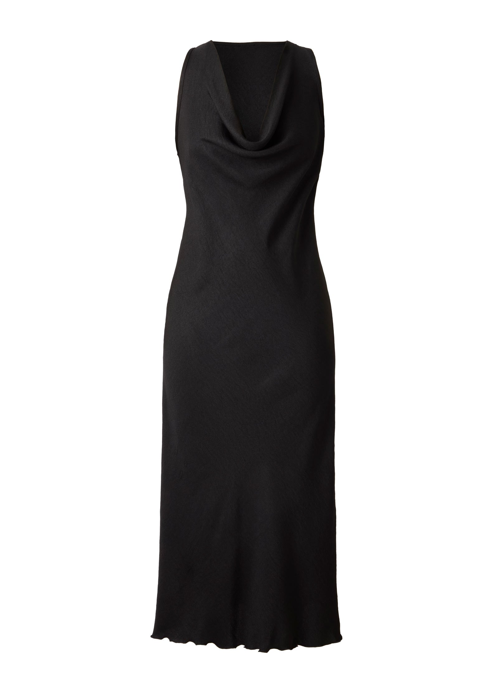 Woven Chambray Bias Maxi Dress Jet Black | Venus Customer Favorite