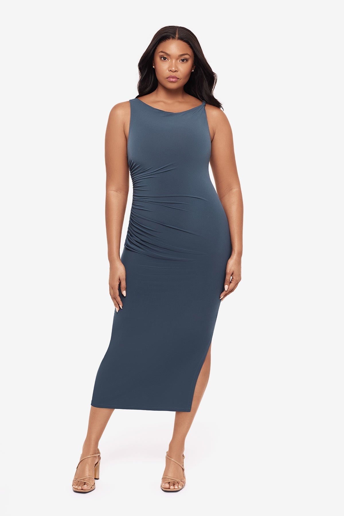 Maxi Shaping Dress in Slate Grey | Venus Value