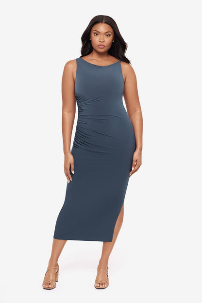 Maxi Shaping Dress in Slate Grey | Venus Value
