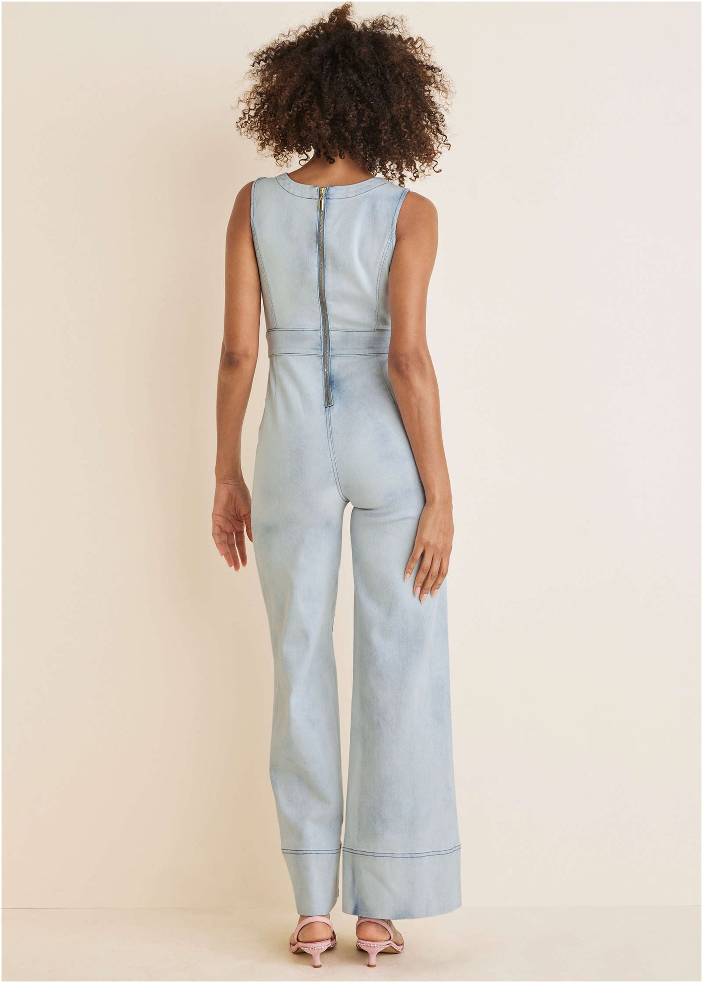 Stretch Denim Jumpsuit Light Wash | Venus Limited Edition