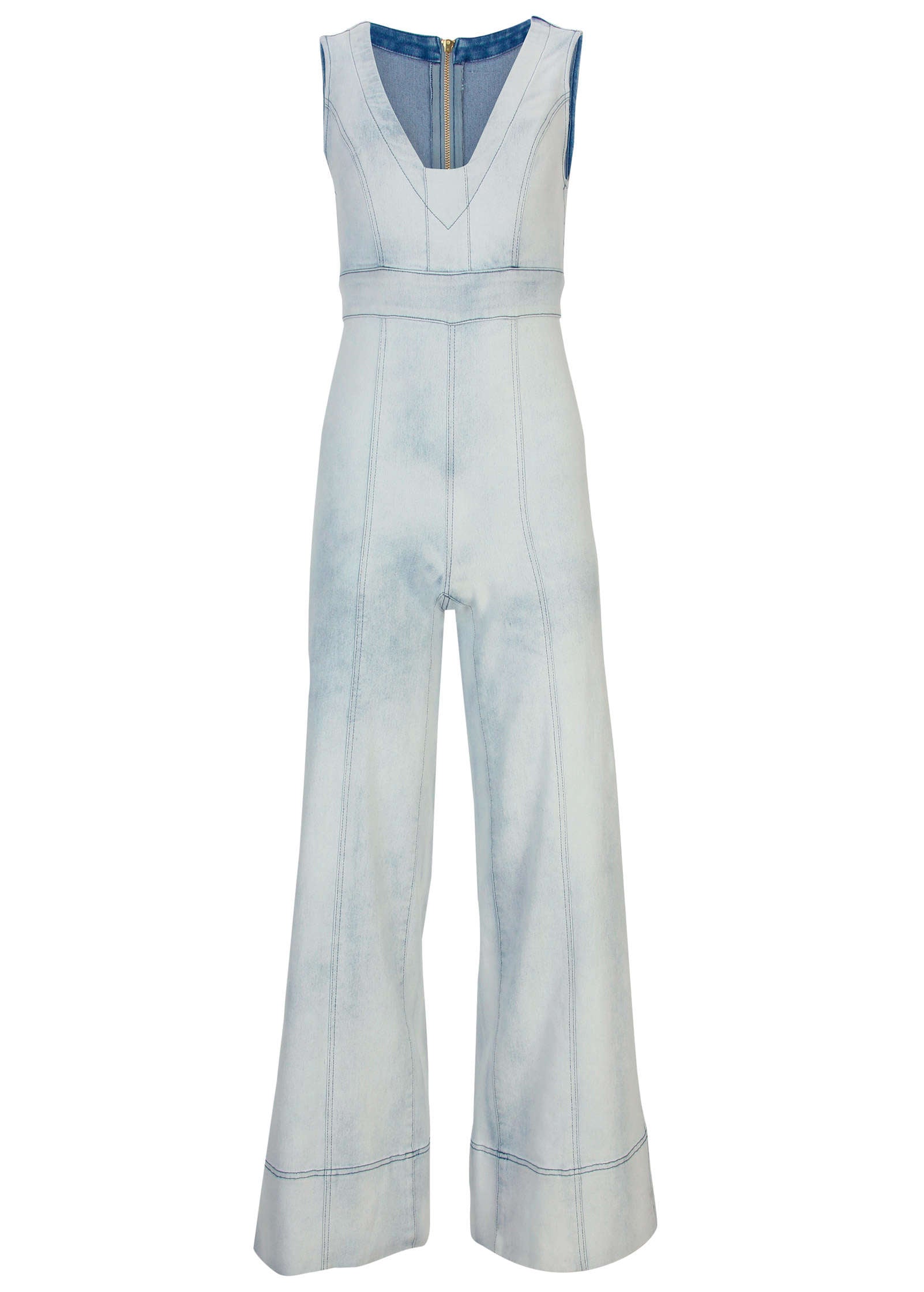 Stretch Denim Jumpsuit Light Wash | Venus Limited Edition