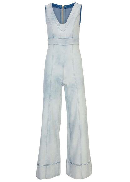 Stretch Denim Jumpsuit Light Wash | Venus Limited Edition