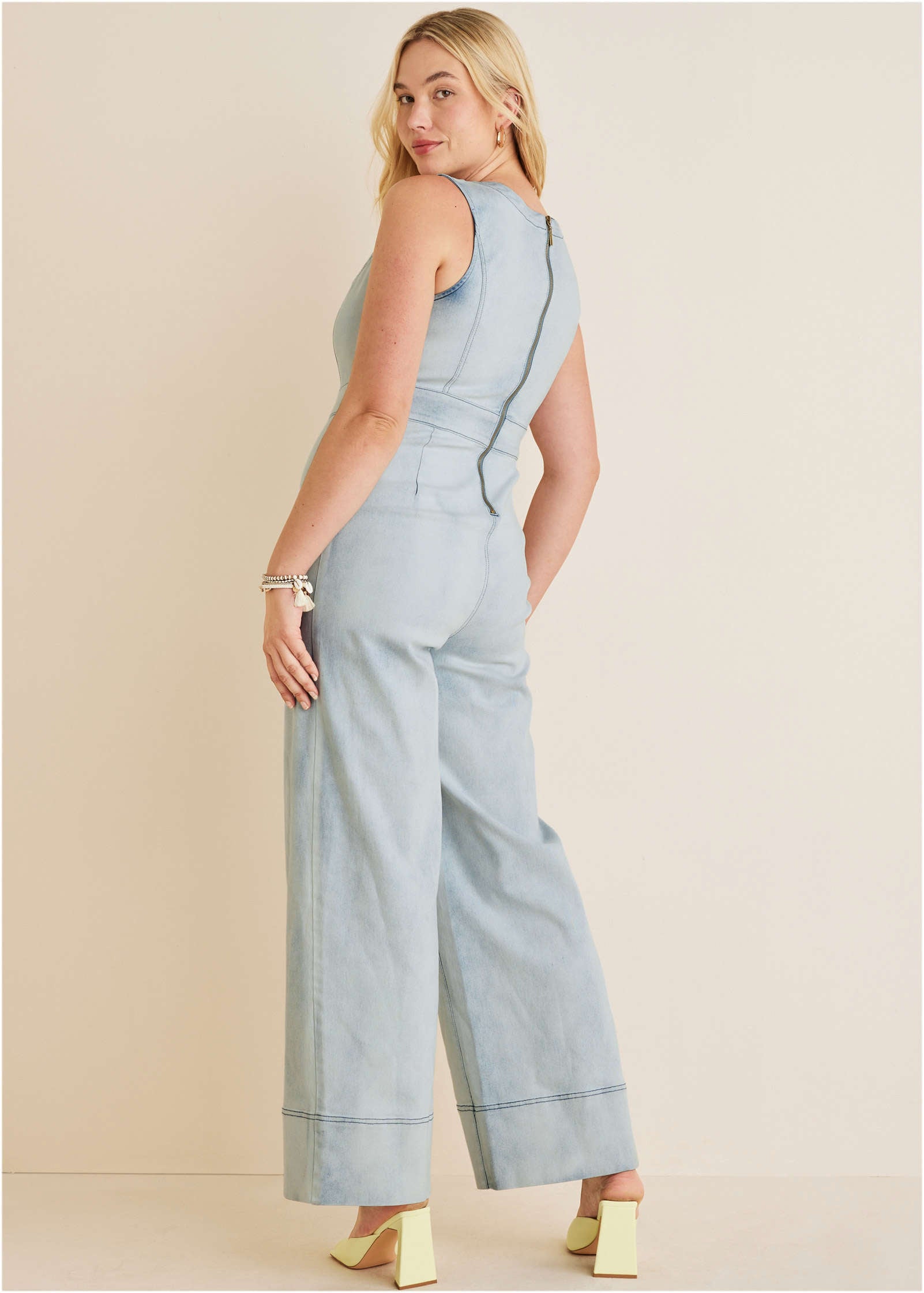 Stretch Denim Jumpsuit Light Wash | Venus Limited Edition