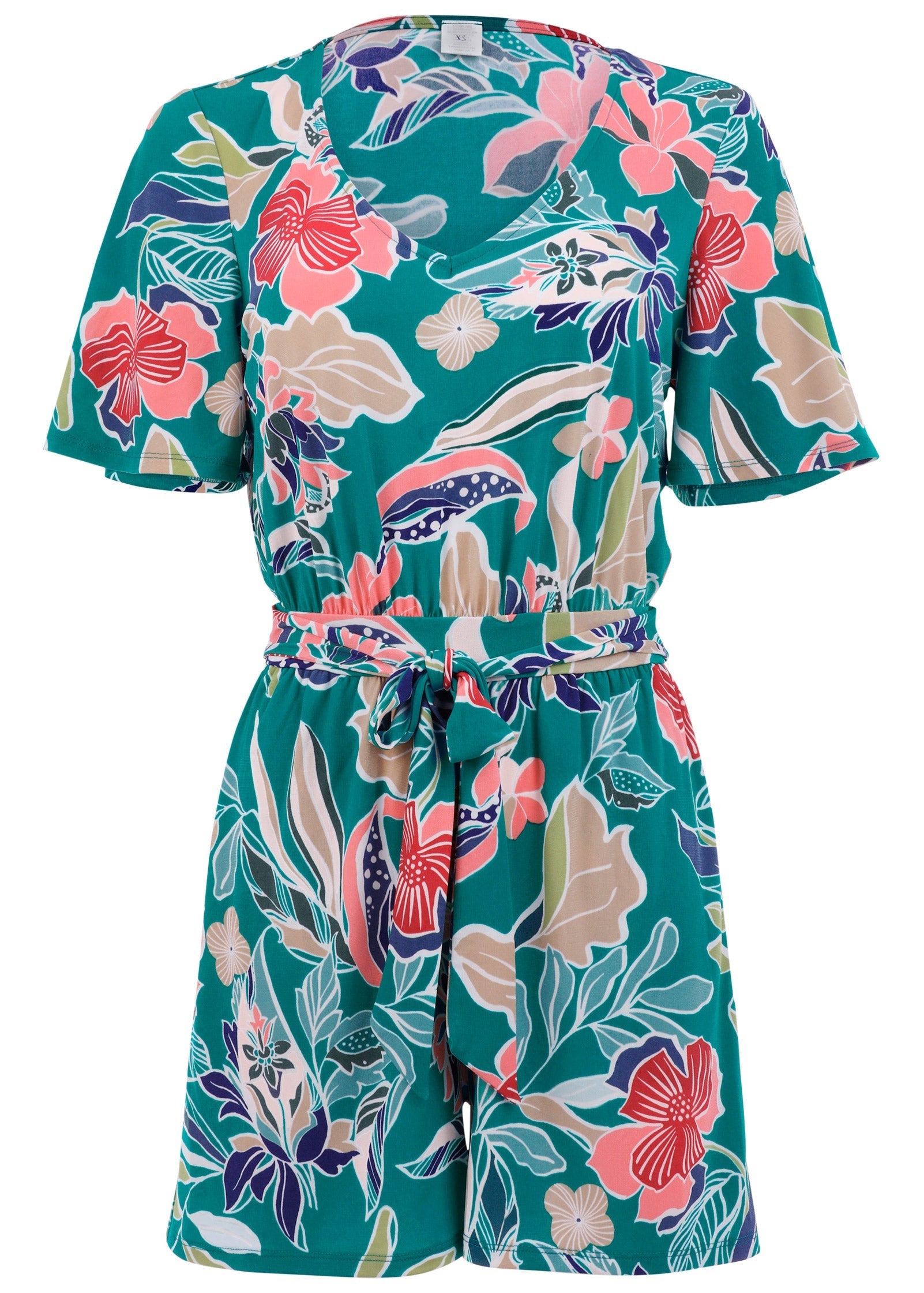 Tie Waist Romper - Paradise Floral | Venus Affordable