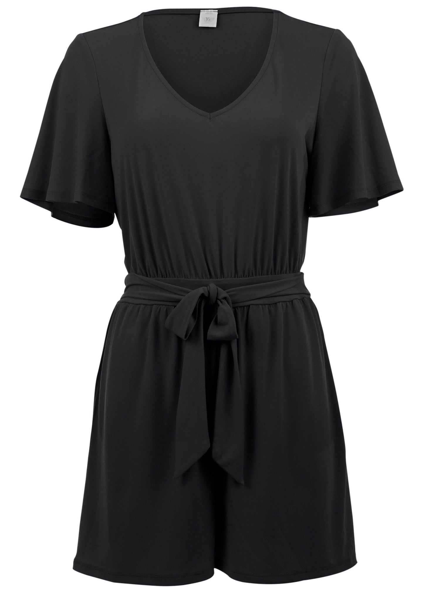 Tie Waist Romper - Jet Black | Venus Great Deal