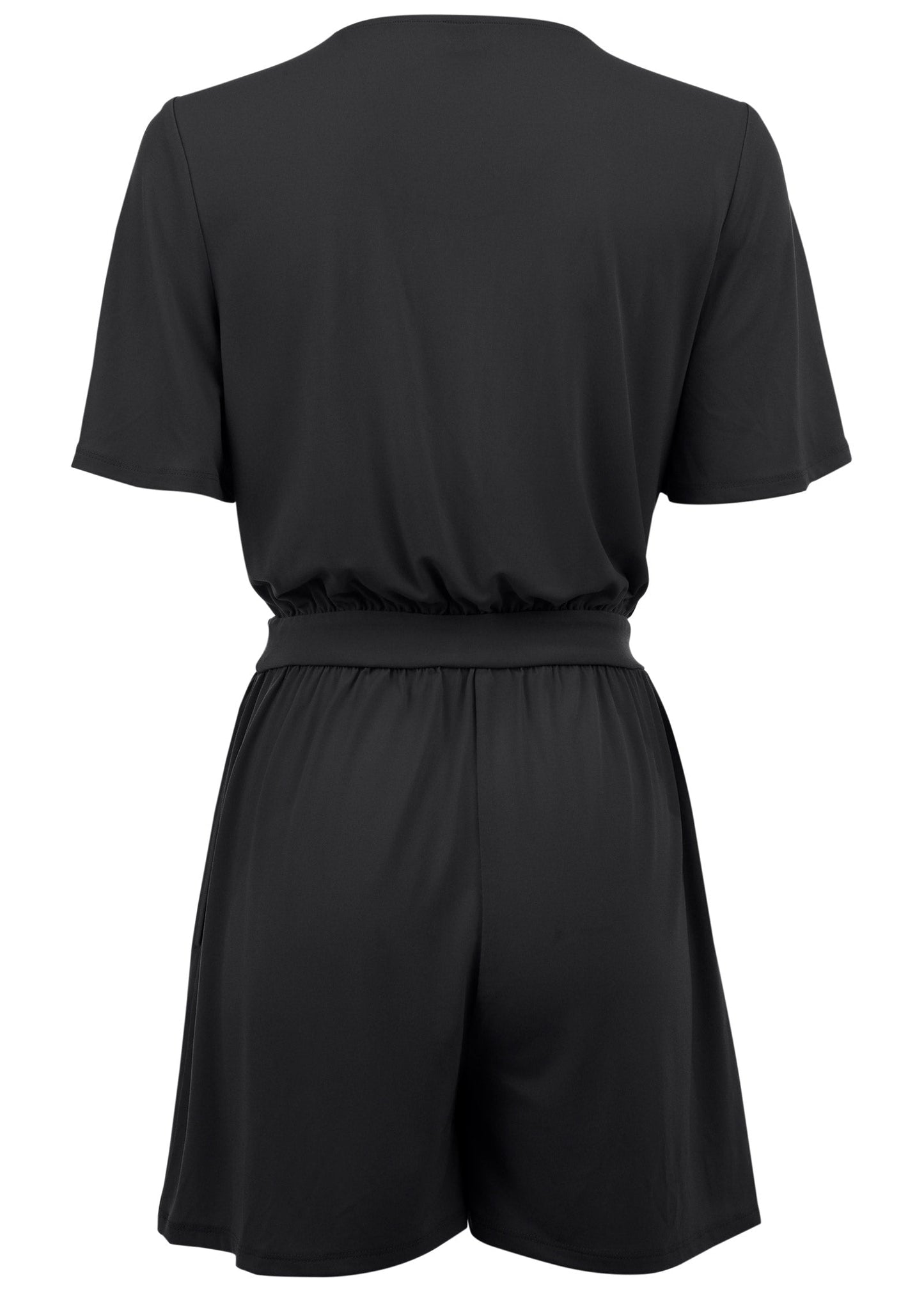 Tie Waist Romper - Jet Black | Venus Great Deal
