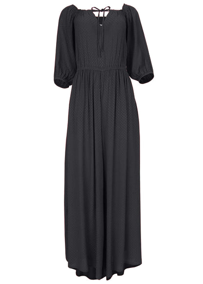 Off-The-Shoulder Jumpsuit - Jet Black | Venus Featured