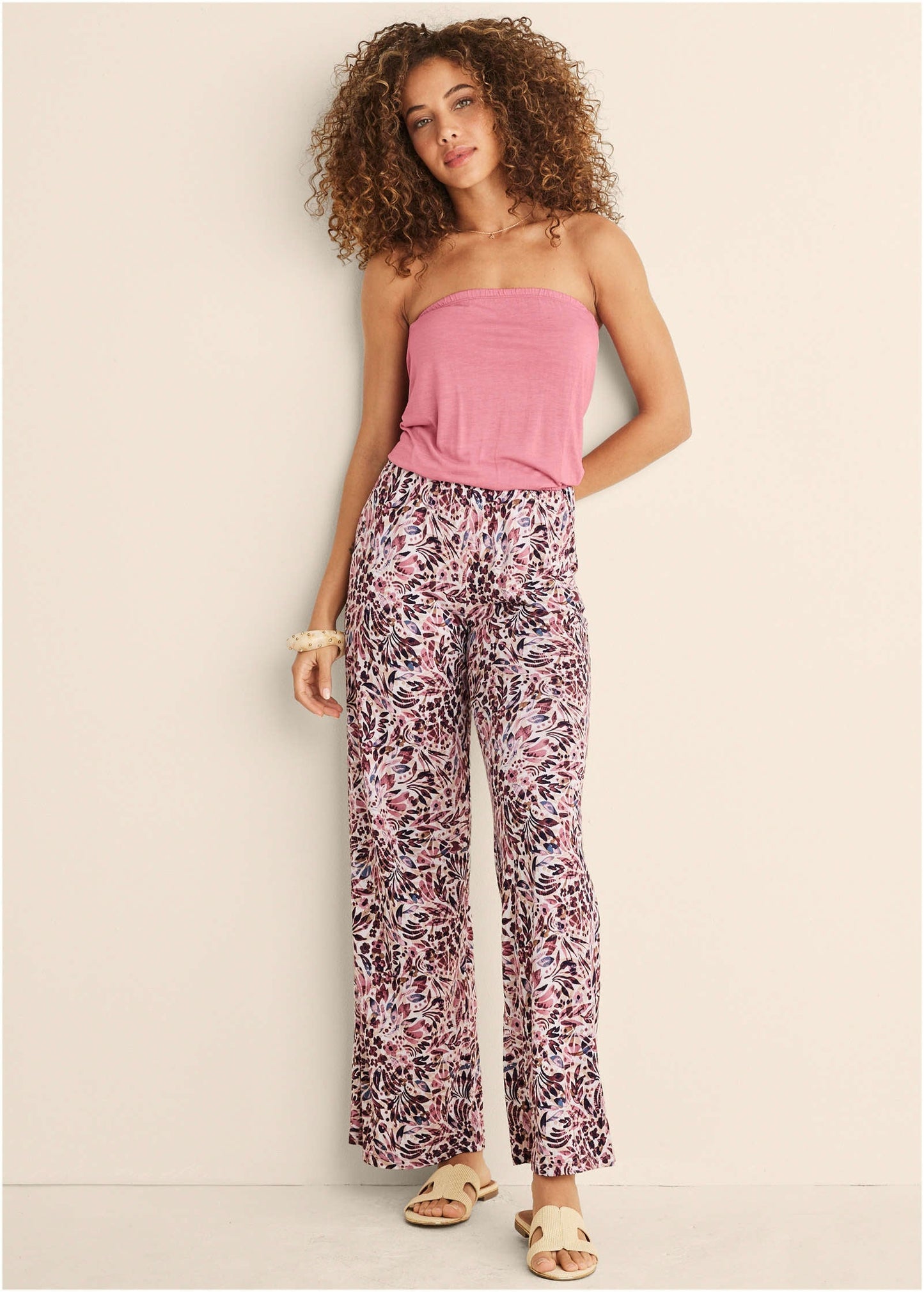 Abstract Mirage Jumpsuit - Cream Multi | Venus Best Seller