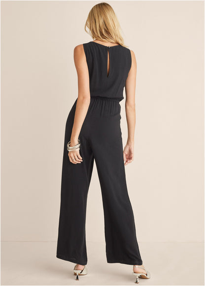 Sleeveless Jumpsuit - Black | Venus Sale