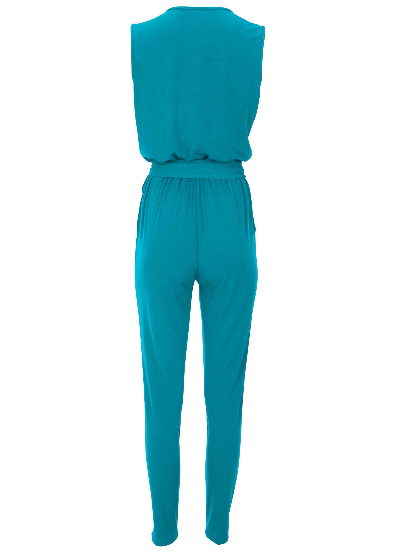 Wrap Tie Jumpsuit - Teal | Venus Affordable