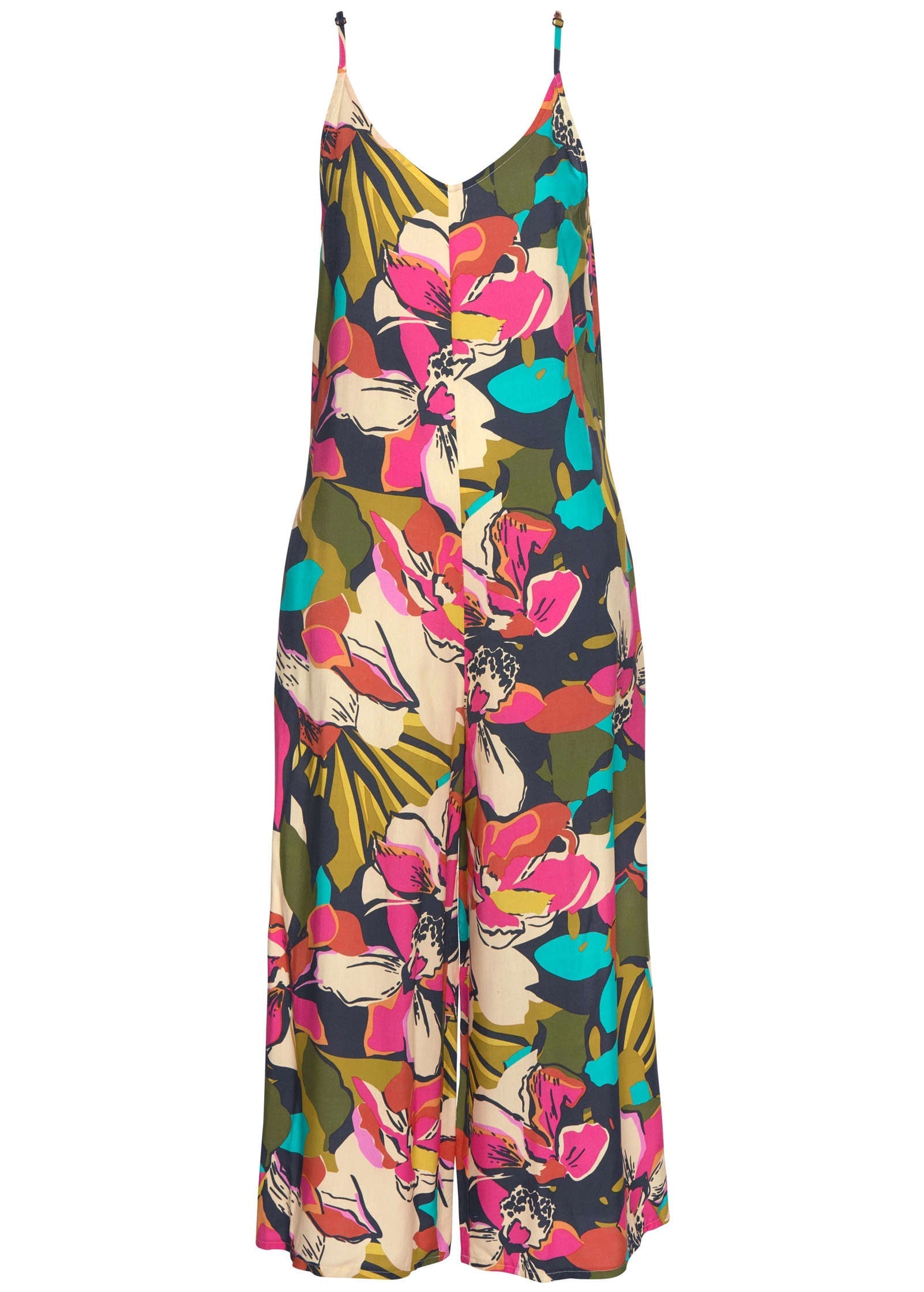 Cropped Printed Jumpsuit - Pink Multi | Venus Value