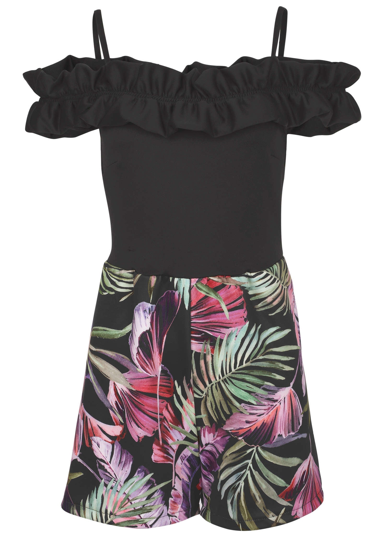 Off-The-Shoulder Romper - Illuminated Jungle | Venus Great Deal