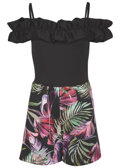 Off-The-Shoulder Romper - Illuminated Jungle | Venus Great Deal