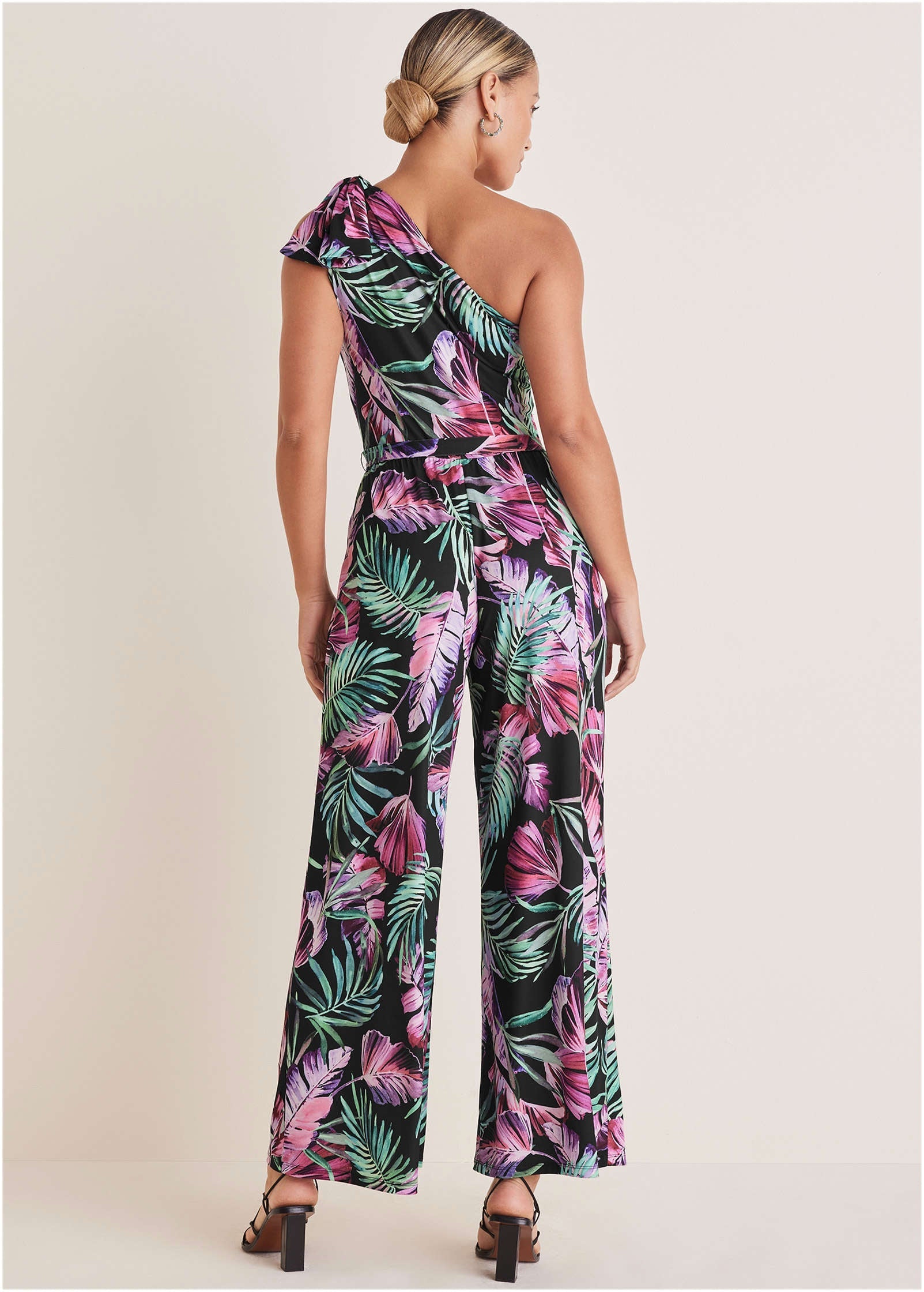 One-Shoulder Print Jumpsuit - Illuminated Jungle | Venus Special Offer