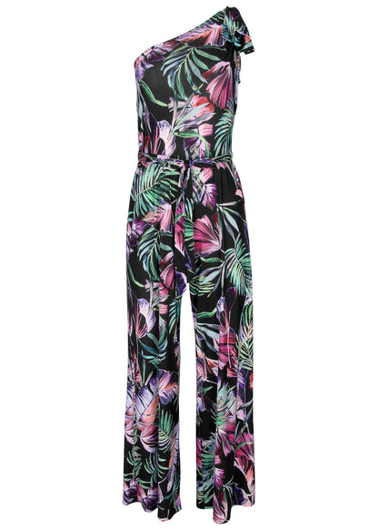 One-Shoulder Print Jumpsuit - Illuminated Jungle | Venus Special Offer