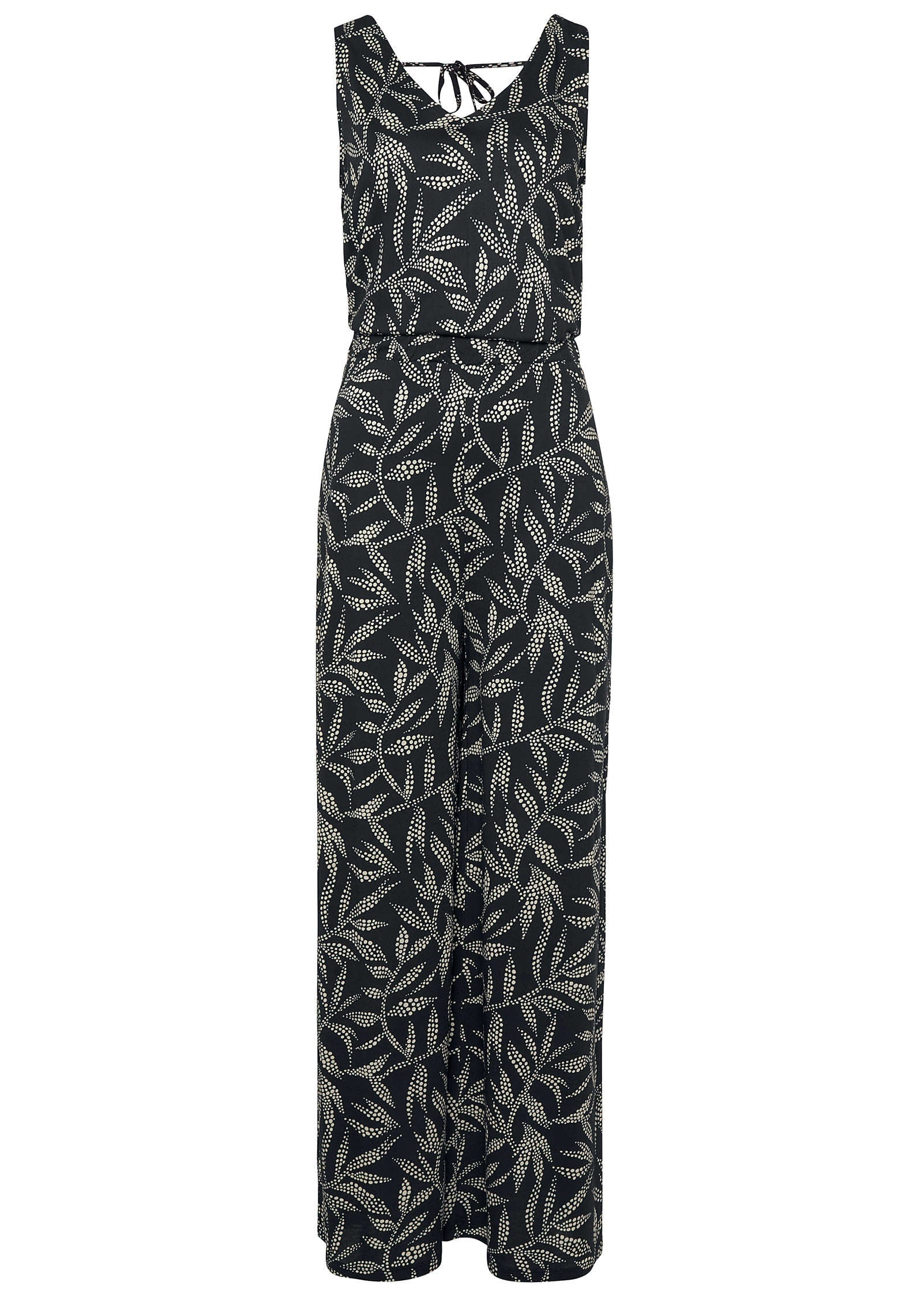 Printed Jumpsuit - White & Black | Venus Best Seller