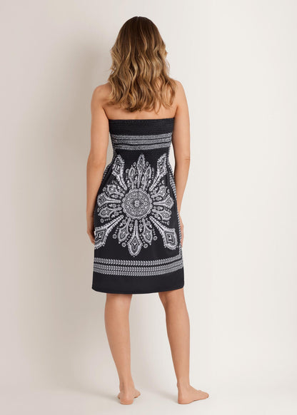 Bandeau Coverup Dress Black White | Venus Budget Friendly