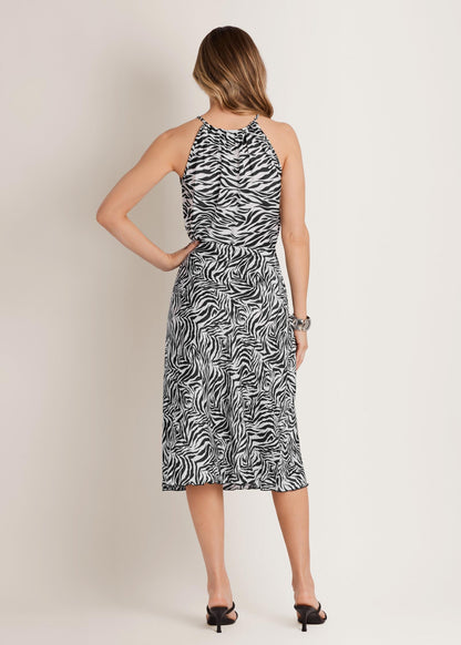 2-Piece Halter Skirt Set Zebra Print | Venus Featured