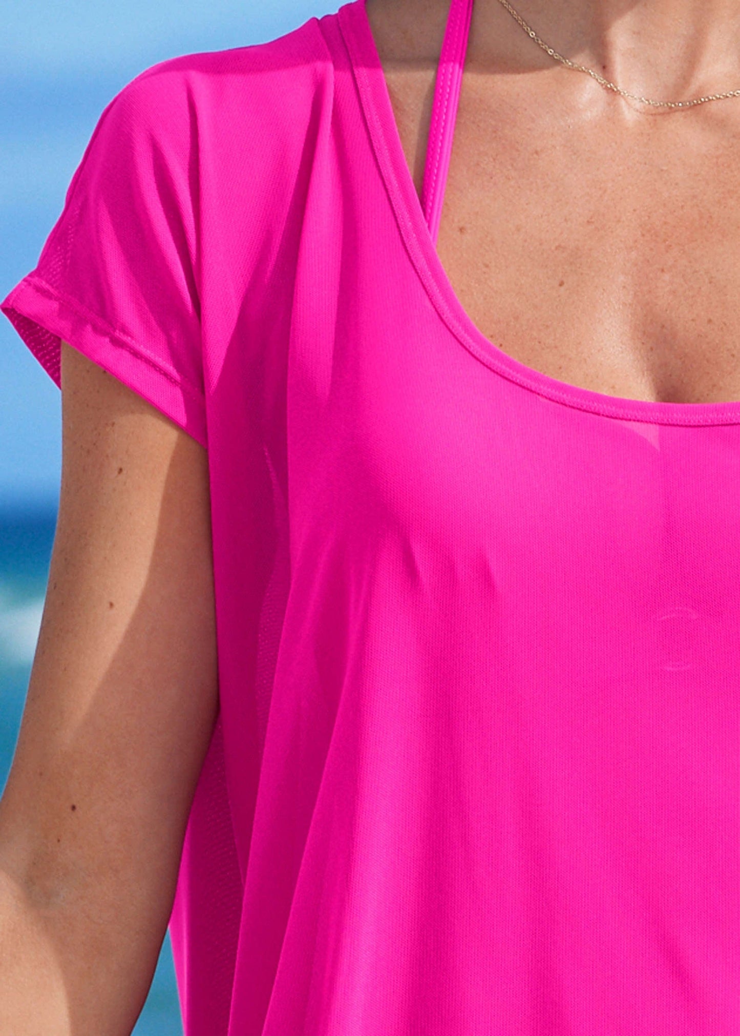Relaxed Tunic Cover-Up - Electric Pink | Venus Popular Choice