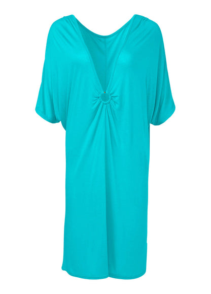 Ring Front Dolman Cover-Up - Aqua Reef | Venus Customer Favorite