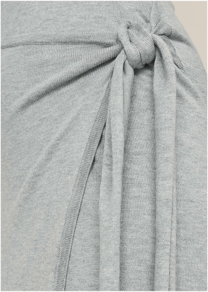Tie Side Sweater Dress - Light Heather Grey | Venus Affordable