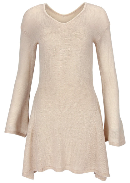 Bell Sleeve Sweater Dress - Oatmeal | Venus Budget Friendly