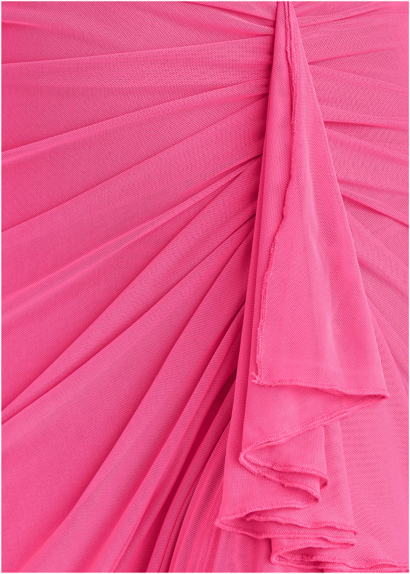 Side Ruffle Mesh Maxi - Pink | Venus Special Offer