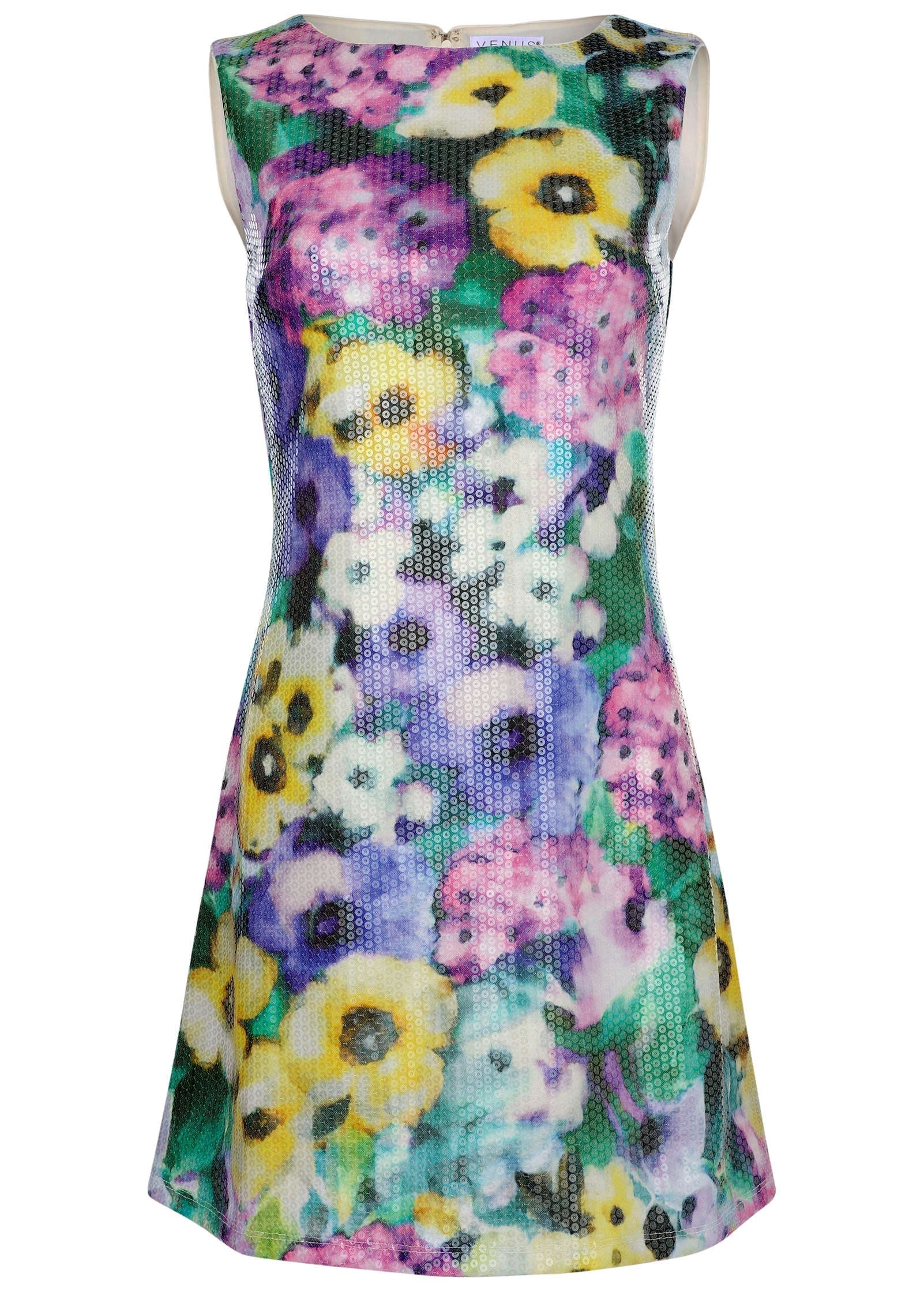 Floral Sequin Mini Dress - Monet's Garden | Venus Featured