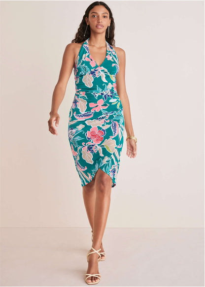 Halter Wrap Dress - Paradise Floral | Venus Customer Favorite