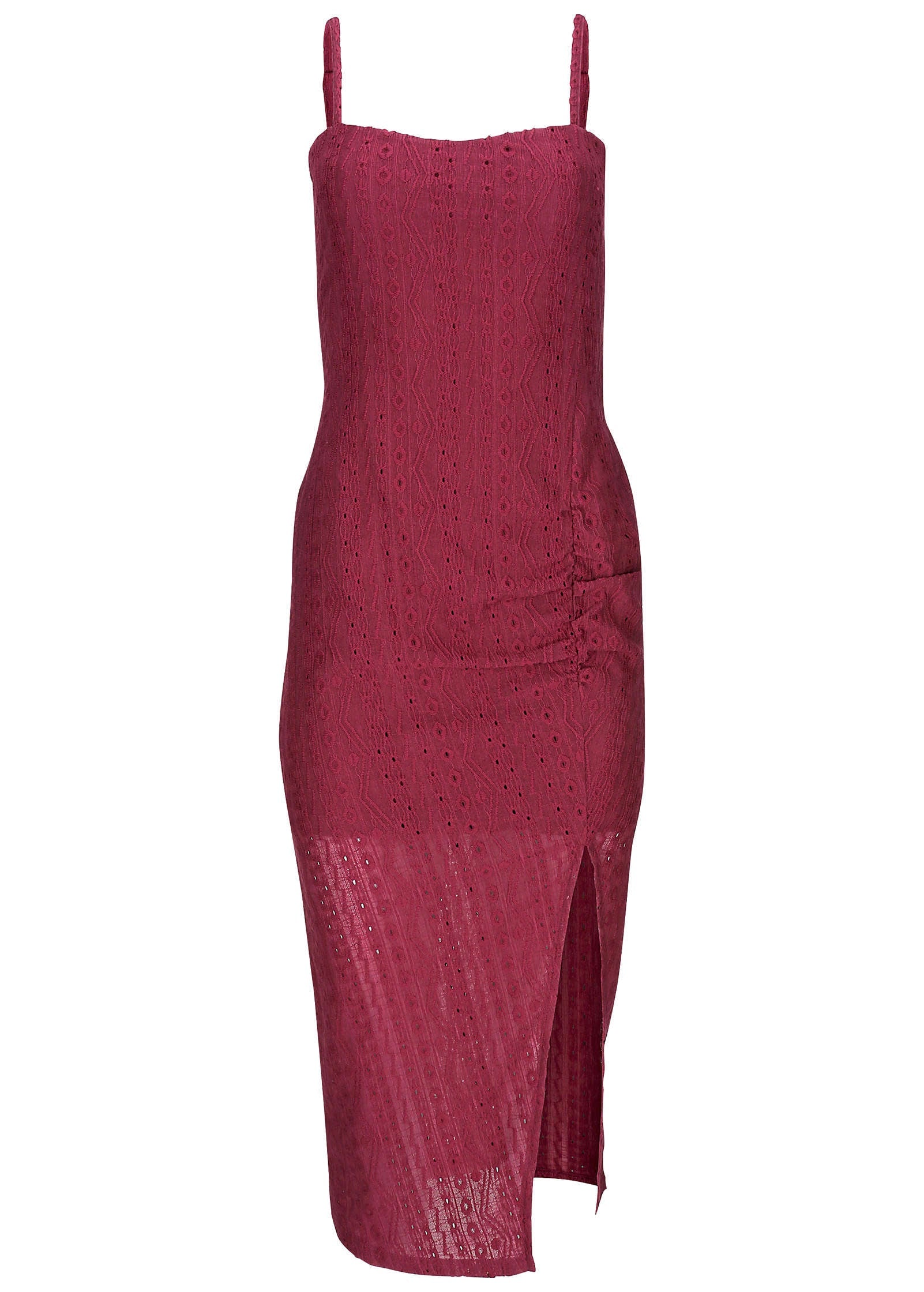 High Slit Midi Dress - Beet Red | Venus Limited Edition