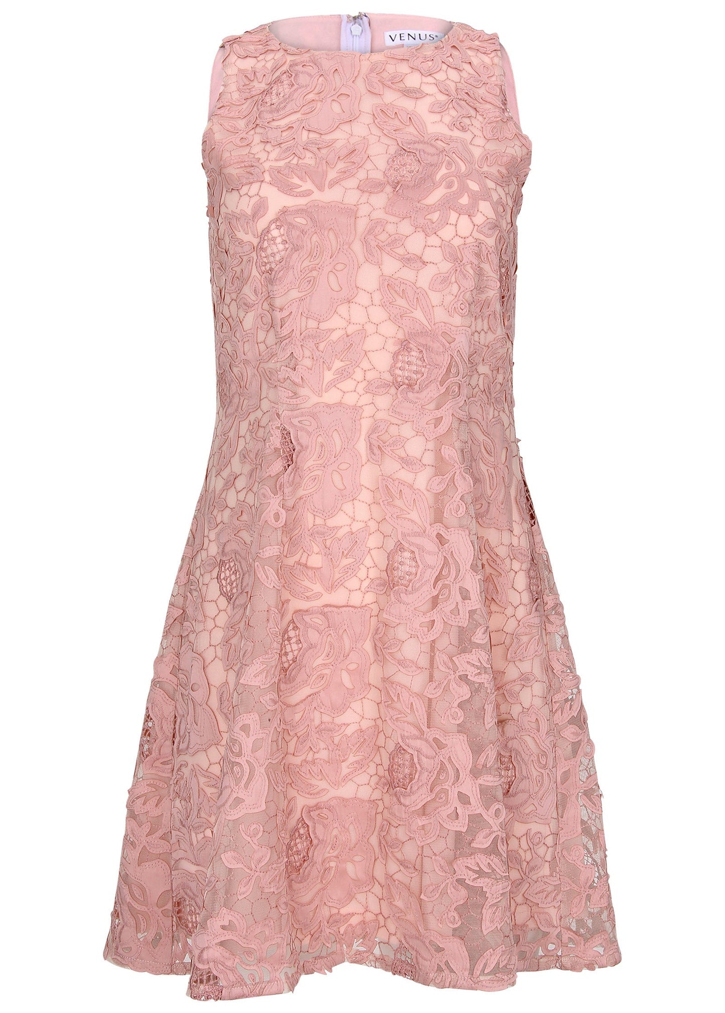 Lace Mini Dress - Evening Sand | Venus Featured