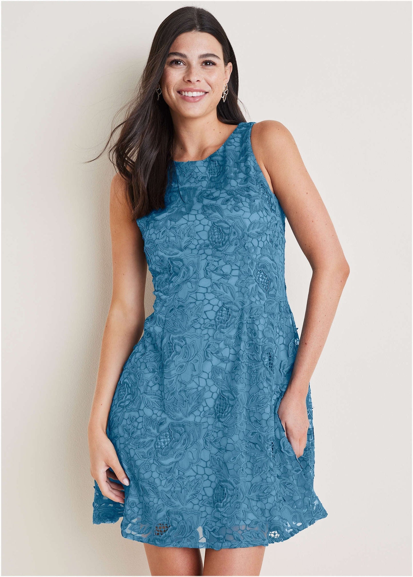 Lace Mini Dress - Niagara | Venus Popular Choice