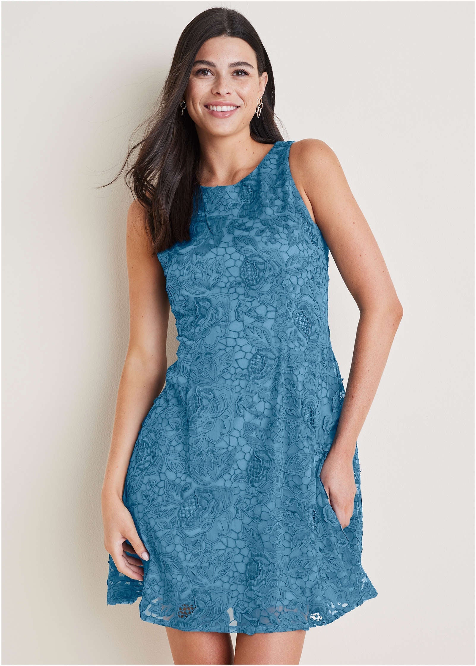 Lace Mini Dress - Niagara | Venus Popular Choice