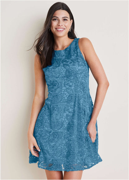 Lace Mini Dress - Niagara | Venus Popular Choice