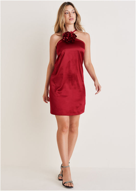 Rosette Halter Mini - Wine | Venus Best Seller