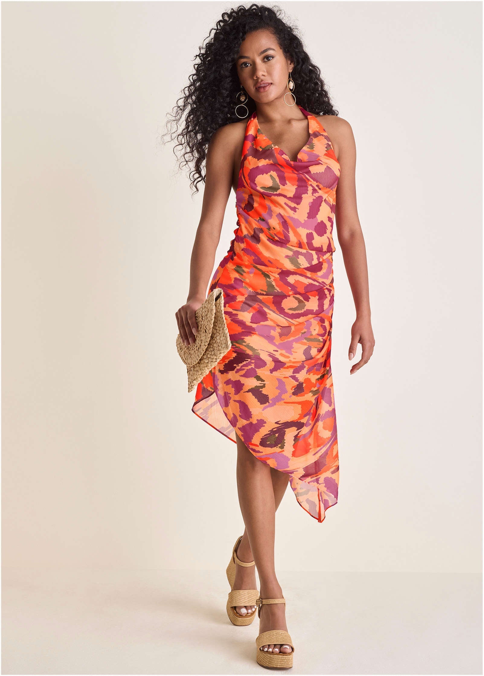 Chiffon High-Low Dress - Soft Ikat | Venus Limited Edition