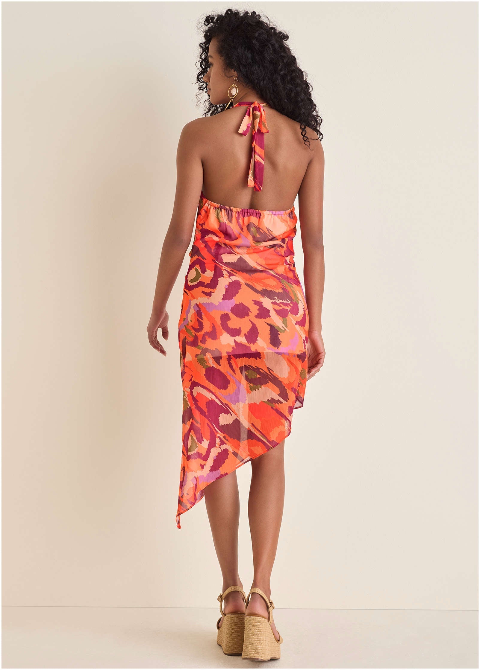 Chiffon High-Low Dress - Soft Ikat | Venus Limited Edition
