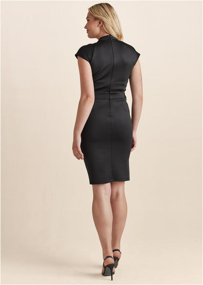 Cutout Ruffle Dress - Black | Venus Budget Friendly