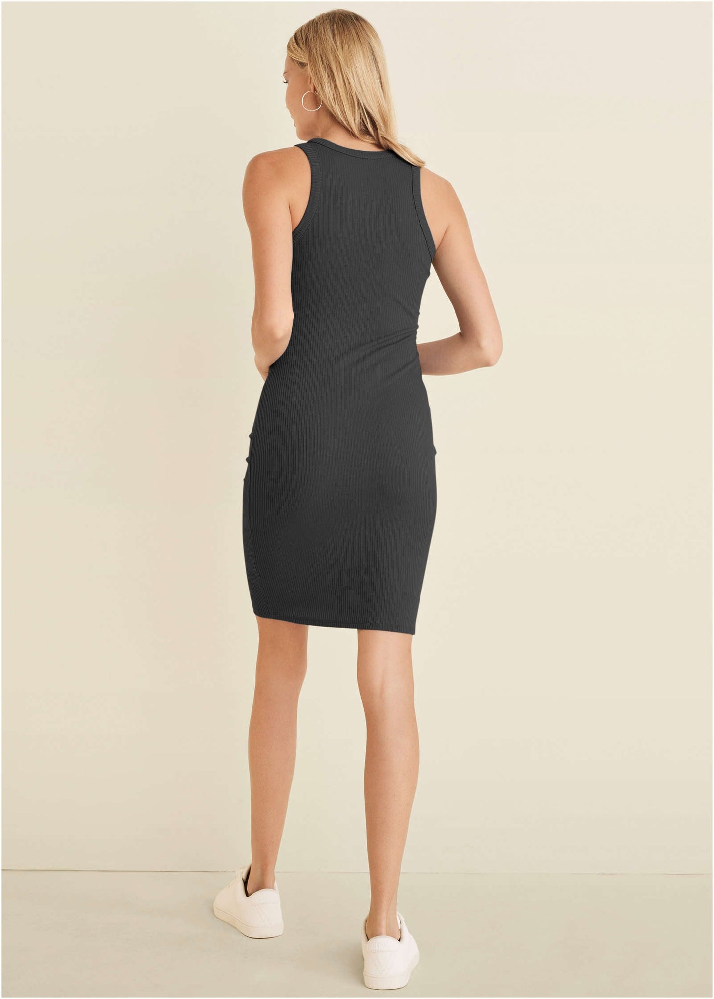 Flexrib Mini Dress - Jet Black | Venus Popular Choice