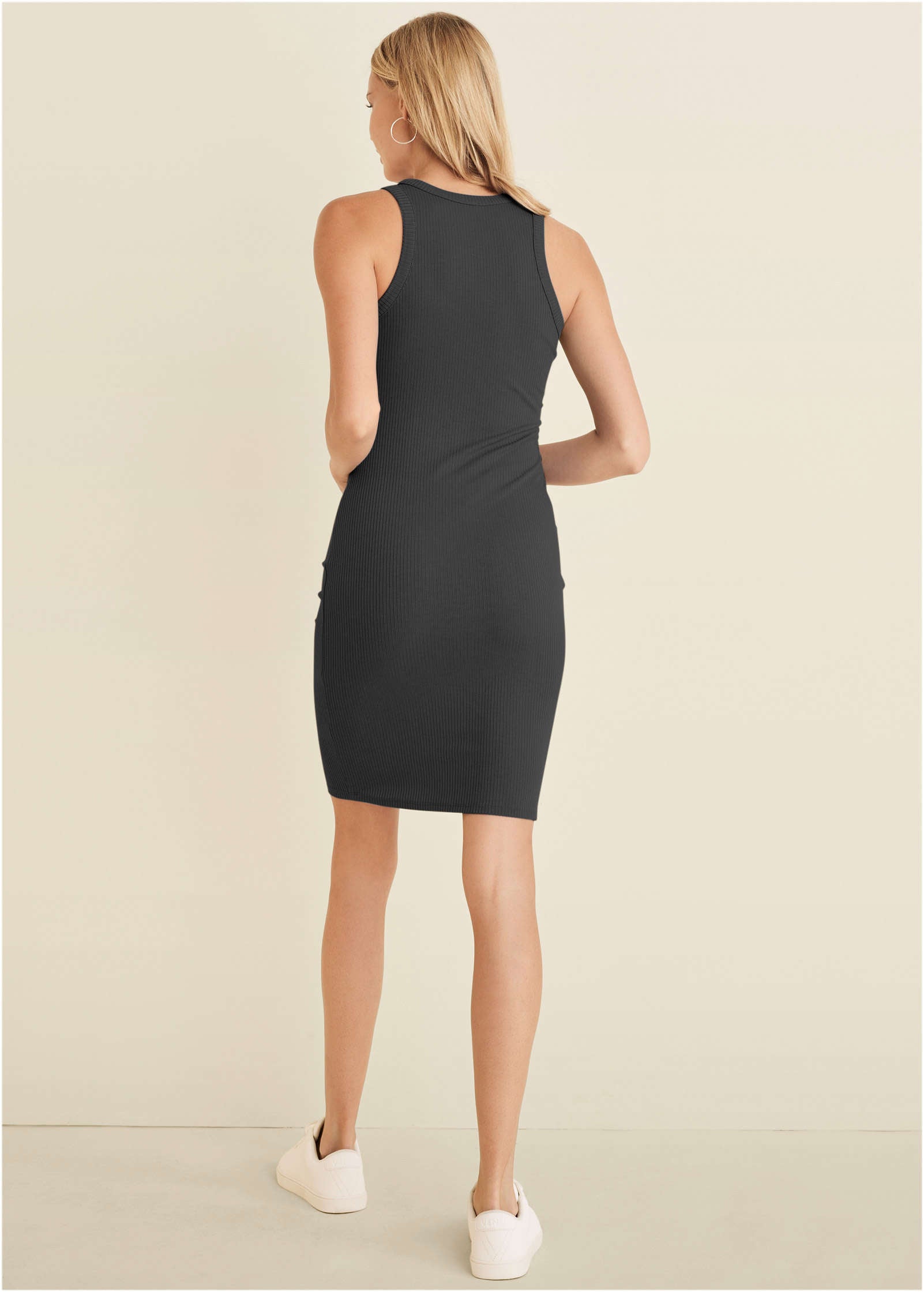 Flexrib Mini Dress - Jet Black | Venus Popular Choice
