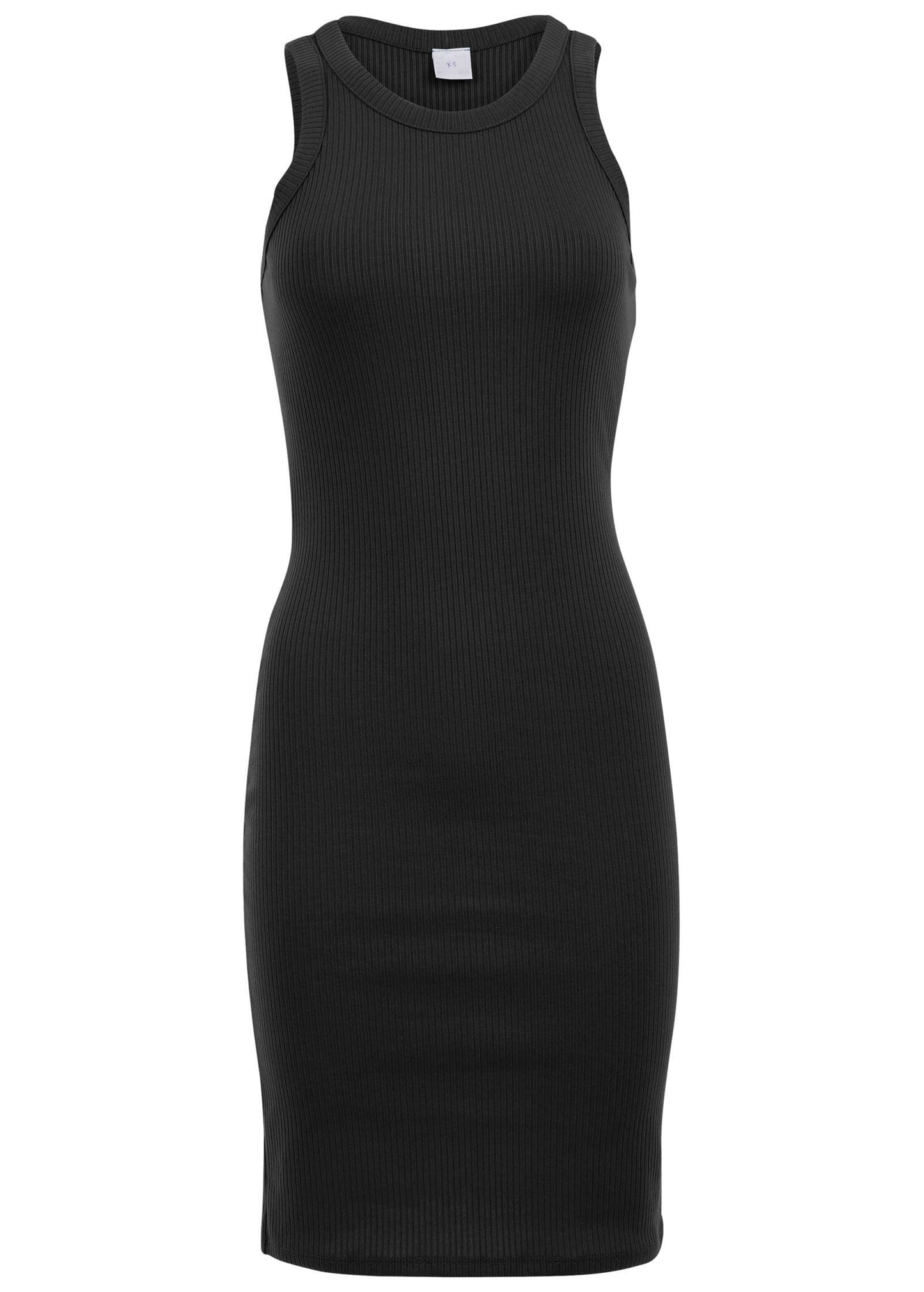 Flexrib Mini Dress - Jet Black | Venus Popular Choice