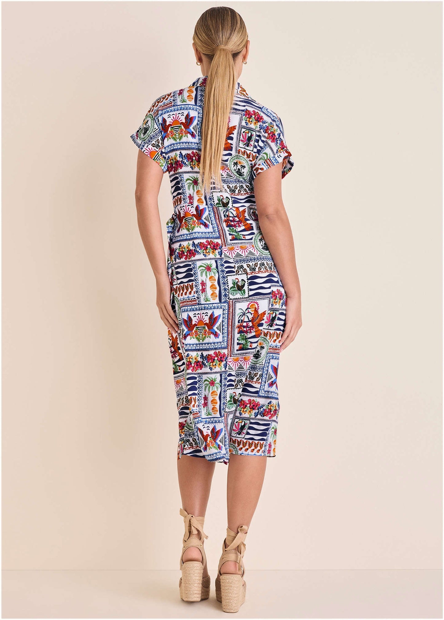 Side Tie Midi Dress - Postcard Vacay | Venus Budget Friendly