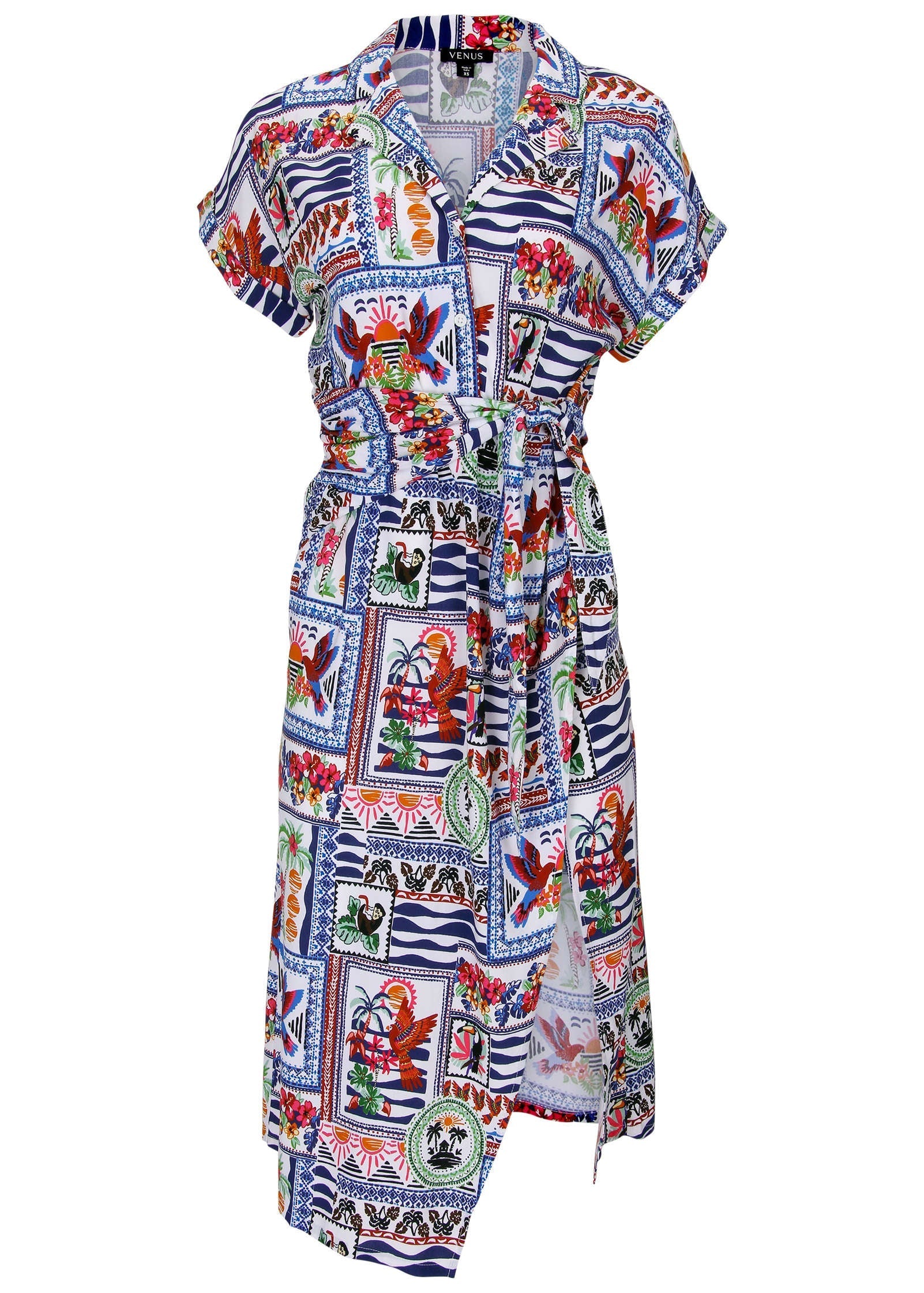 Side Tie Midi Dress - Postcard Vacay | Venus Budget Friendly