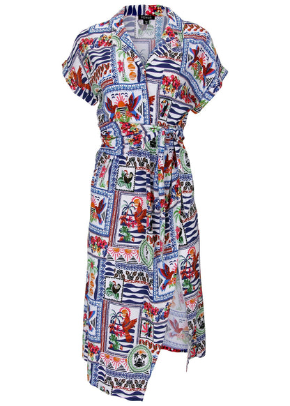 Side Tie Midi Dress - Postcard Vacay | Venus Budget Friendly